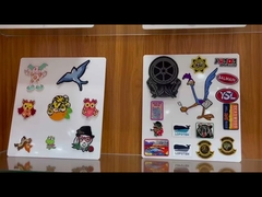 Washable 3D Embroidered Badge Patches Leather Material For Clothing