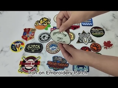 Forma lavabile di rettangolo del cranio del tessuto della saia dell'abbigliamento di OEKO-TEX della toppa standard del ricamo