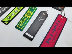 OEM Logo Keychain su ordinazione, etichetta a catena chiave ricamata del regalo di promozione