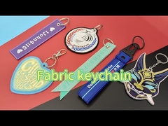 Keychains ricamato personale, catena dell'orologio chiave del ricamo dell'OEM del fondo della saia