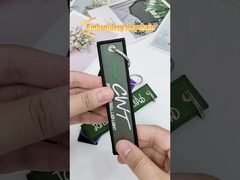 Modelli la catena chiave ricamata abitudine, saia/pilota Key Tag del tessuto