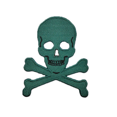 Il ricamo su ordinazione del cranio verde rattoppa il ferro del confine di Merrow sulle toppe ricamate