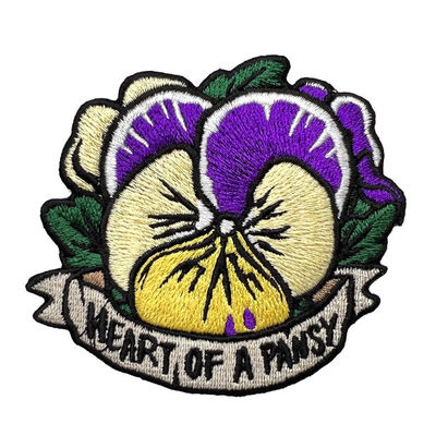 Protezione adesiva della toppa di Pansy Flower Iron On Embroidery di 7 colori per l'abbigliamento/scarpe/cappuccio