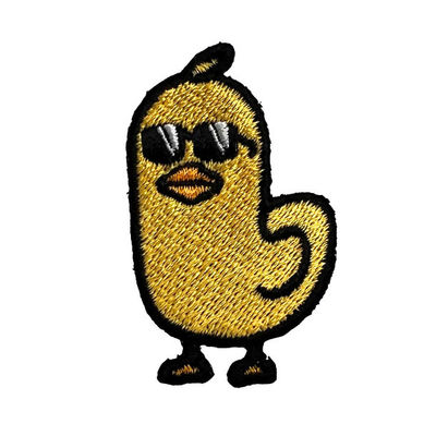 Pollo giallo cucire su toppe ricamate senza restringimento toppe personalizzate