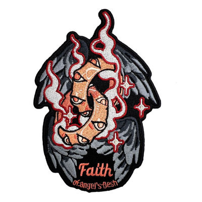 Patch ricamate termoadesive a colori Pantone Toppe tessute per indumenti lavabili ecologici