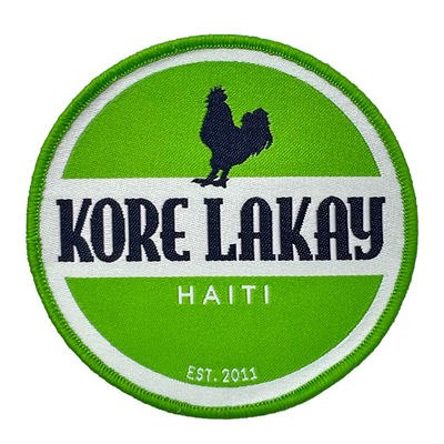 Toppe tessute lavabili con ferro da stiro Toppe personalizzate per camicie da lavoro color Pandone