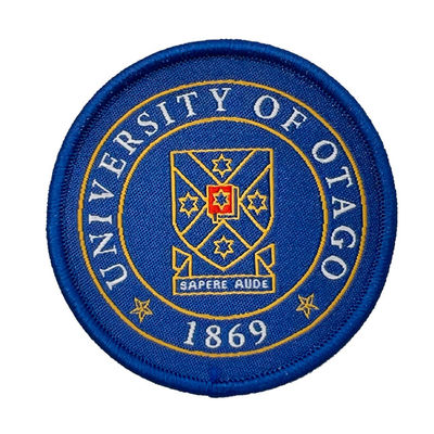 Ferro di tessitura del telaio dell'ago sulle toppe tessute di nome di Logo Patch Custom University Uniform