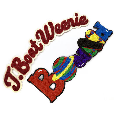 Ciniglia su ordinazione ricamata Logo Patch For Clothing delle toppe della ciniglia