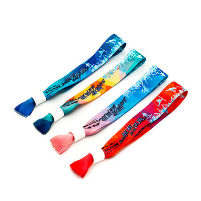Bande di polso tessute alla moda dell'OEM Logo Textile Wristband su ordinazione