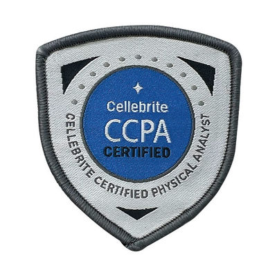 CCPA Logo Brown Merrow Border Iron sulla toppa tessuta su ordinazione impermeabile delle toppe del ricamo
