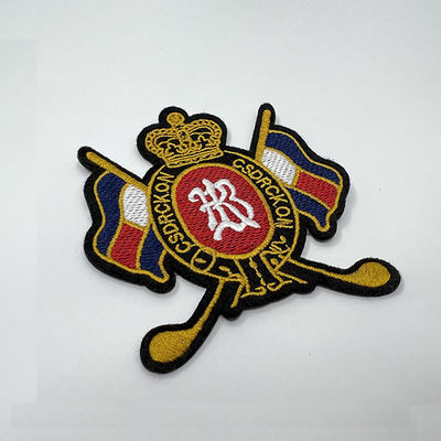 Toppe lavabili del ricamo del ciclo nazionale di Logo Embroidered Patches Hook And