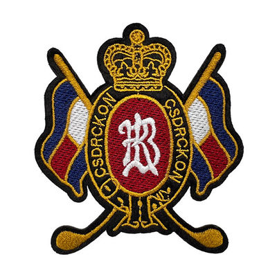 Toppe lavabili del ricamo del ciclo nazionale di Logo Embroidered Patches Hook And