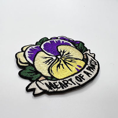 Protezione adesiva della toppa di Pansy Flower Iron On Embroidery di 7 colori per l'abbigliamento/scarpe/cappuccio
