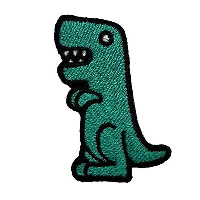 Il PMS del dinosauro colora il ferro ricamato su ordinazione delle toppe di 5CM sulle toppe dell'abbigliamento
