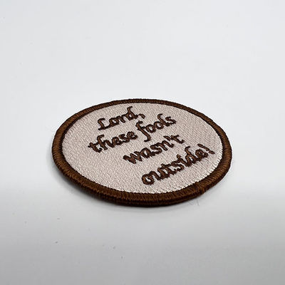 Le parole progettano Logo Embroidery Patches che su ordinazione il PMS colora Stainable riutilizzabile