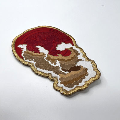 Decorato Natura Personalizzato Ferro Su Tessuto Patch Merrow Bordo Cucire Su Toppe Per Abbigliamento
