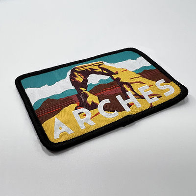 Il nome su ordinazione di Jean Patches Natural Creative Brand di 6 colori cuce sulle toppe tessute