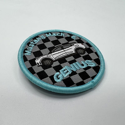 Ferro di colore di Pandone sul logo tessuto di marca di Patch Custom Car Racing Company