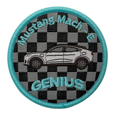Ferro di colore di Pandone sul logo tessuto di marca di Patch Custom Car Racing Company