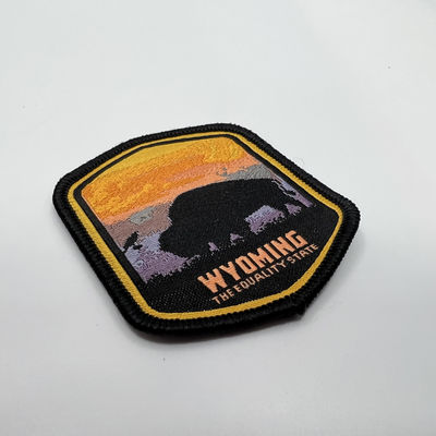 Ferro naturale di Animal Woven Patches del progettista su ricamo Logo Patches With Merrowed Border