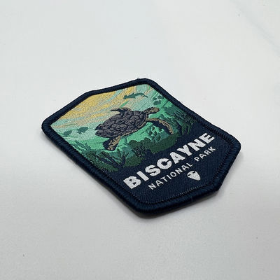 Ferro di Marine Organism Design Woven Patches dell'oceano sui distintivi del ricamo per l'indumento