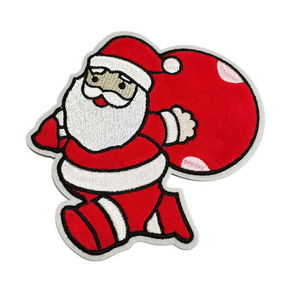 Su ordinazione parziale ricamato rattoppa il ferro sulle toppe dei distintivi del tessuto per il Natale