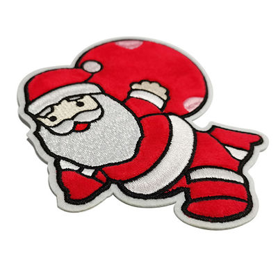 Su ordinazione parziale ricamato rattoppa il ferro sulle toppe dei distintivi del tessuto per il Natale