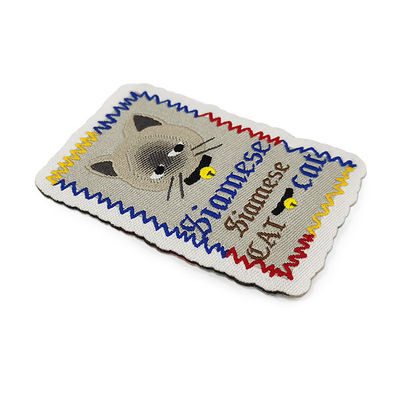 Ferro lavabile sul tipo su ordinazione del tessuto di Logo Patches Shrink Proof Woven