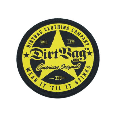 Cucia sulla marca commerciale Logo Patches Twill/materiale della tela con il confine di Merrow