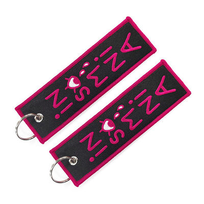 Il confine di Overlock ha ricamato le catene chiave Jet Tag Keychains promozionale