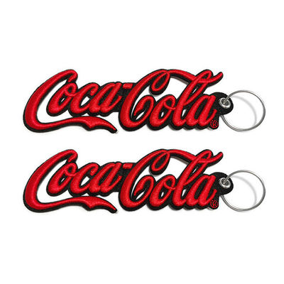 OEM Logo Keychain su ordinazione, etichetta a catena chiave ricamata del regalo di promozione