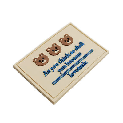 La toppa di gomma su ordinazione del PVC ha impresso la borsa di 3D Logo Rubber Patch For Backpack