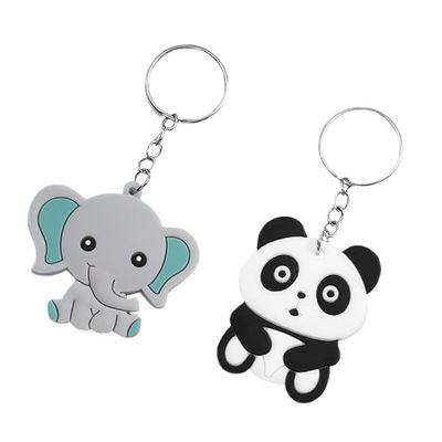 Catene di chiave infrangibili del PVC Logo Rubber Keychains su ordinazione portatile flessibile
