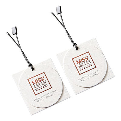 Logo Rectangle Shape Printed Paper su ordinazione etichetta l'indumento su ordinazione Hang Tags