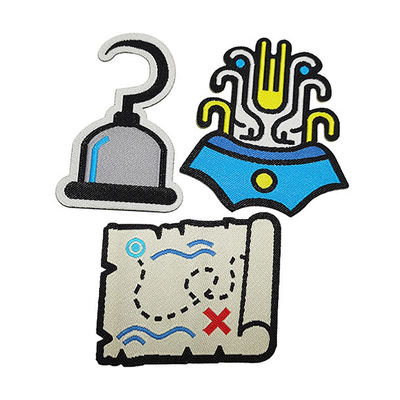 Modelli l'etichetta tessuta su ordinazione rattoppa il tessuto accessibile Logo Stickers