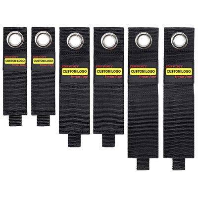 Il supporto nero del cavo del Velcro, ha personalizzato le cinghie resistenti di stoccaggio del nastro