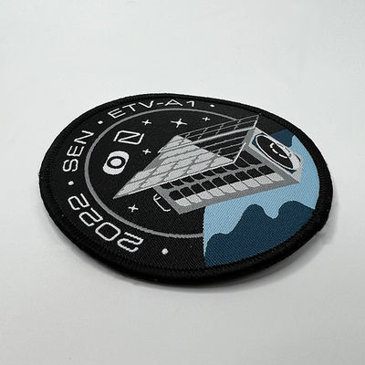 Taglio tessuto su misura amichevole del laser di Eco Logo Patch Sew On Fabric