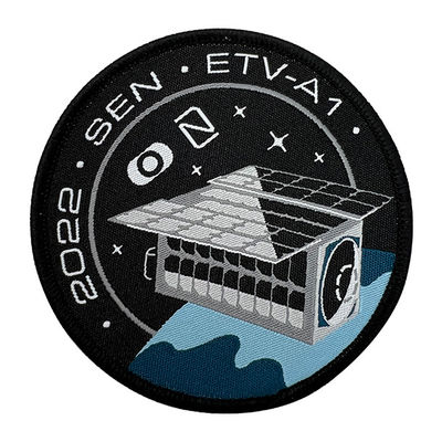 Taglio tessuto su misura amichevole del laser di Eco Logo Patch Sew On Fabric